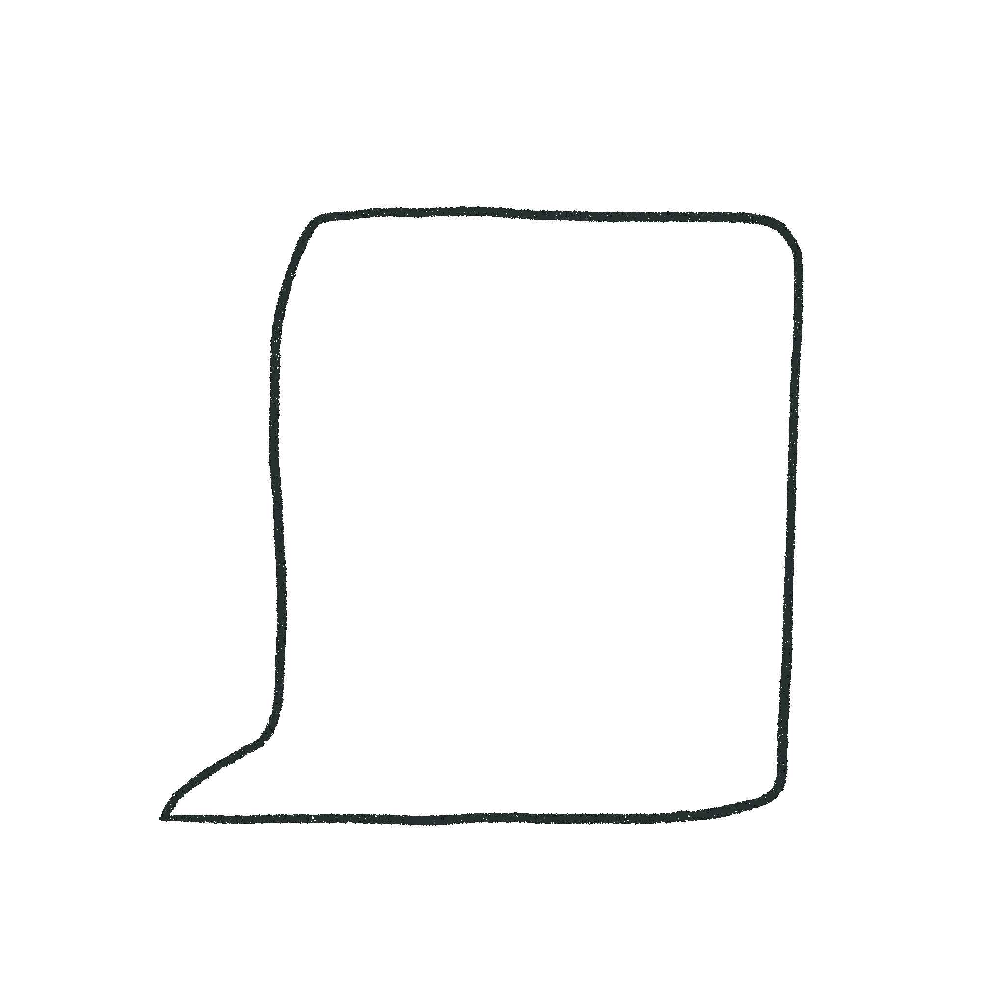 Animated illustration of a speech bubble with a line that curves into a smile